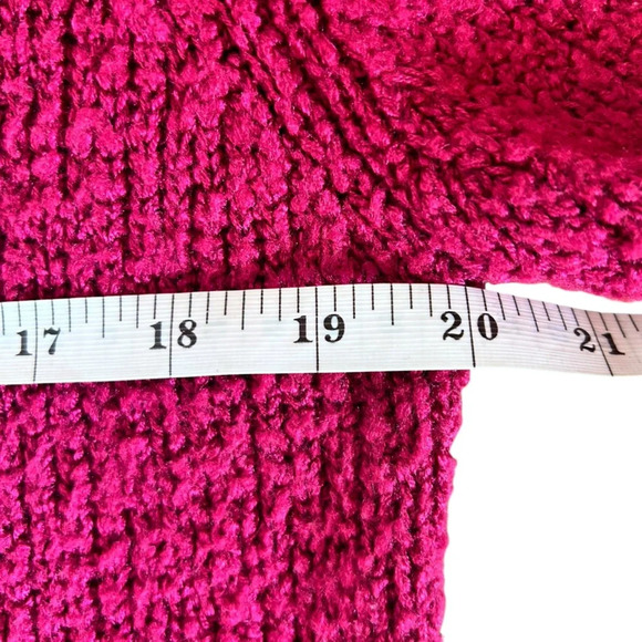 LeRoy Vintage Cardigan Sweater Size
Medium Magenta Open Front Patch Pockets 70s - Picture 7 of 9